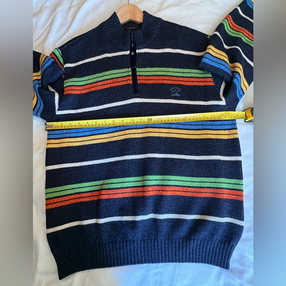 Paul & Shark Navy Striped Zip-Up Sweater - Picture 8 of 10